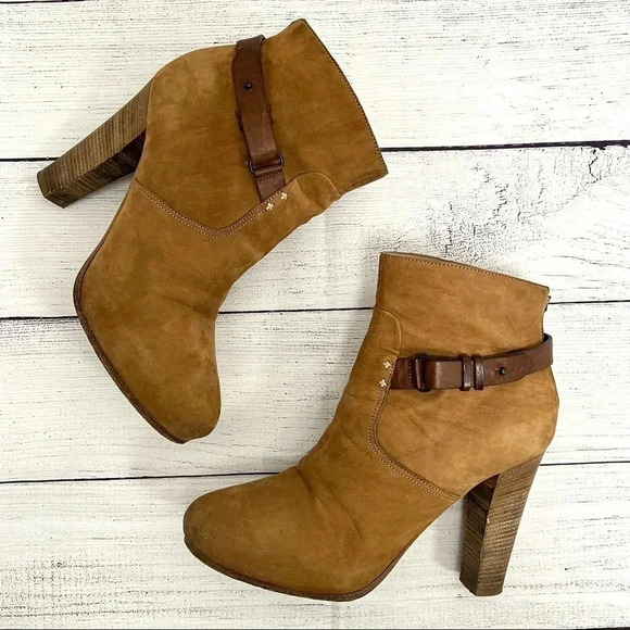 Rag and Bone Leather Suede Ankle Chelsea Boots Cognac Brown Heel Western 9.5 US - Picture 1 of 13
